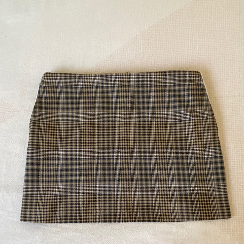 UO Yellow plaid mini skirt